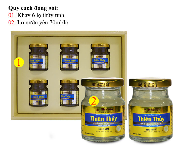 Nước yến sào thiên thủy vị lá dứa loại 6 lọ Y076 a2