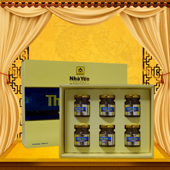 Nước yến sào thiên thủy không đường vị lá dứa loai 6 lọ a00