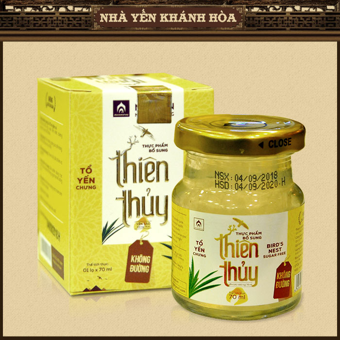 Nước yến sào Thiên Thủy không đường vị lá dứa loại 1 lọ-Y080 a00