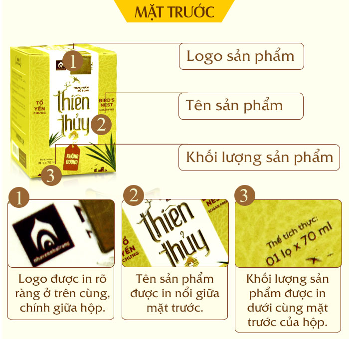 Nước yến sào Thiên Thủy không đường vị lá dứa loại 1 lọ-Y080 a3