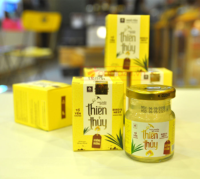 Nước yến sào Thiên Thủy không đường vị lá dứa loại 1 lọ-Y080 a8