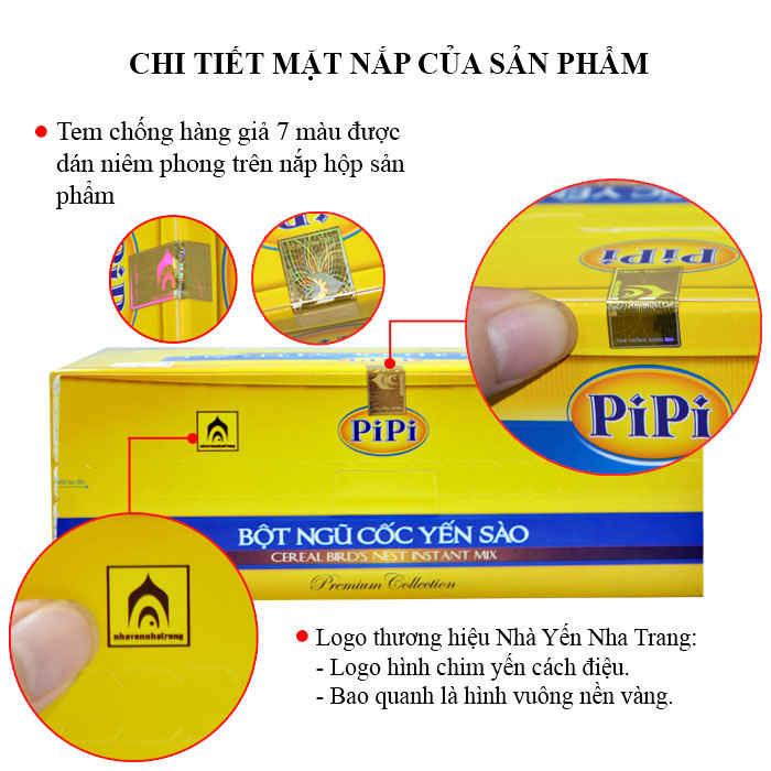Hộp quà tặng cao cấp bột ngũ cốc yến sào Pipi hộp 20 gói Y084 3