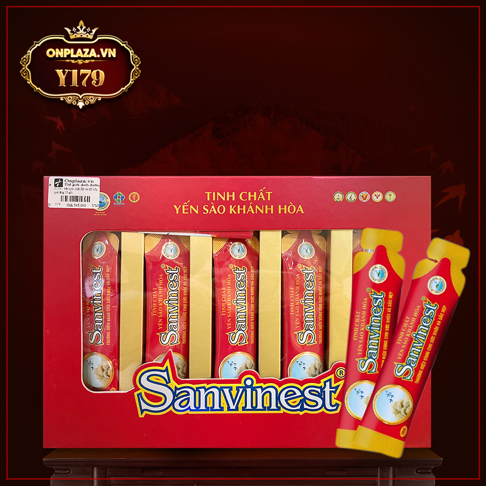 Hộp quà tinh chất yến sào Khánh Hòa 75% yến 15 túi  Y179